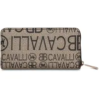 B Cavalli Damengeldbörse mit Reißverschluss 100% Polyurethan Nero chiaro UNICA 19x10x3 cm 1359-BLACK_TOTAL