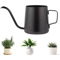 OEM Gartenwasserschlauch - 350 Ml - Lang - Rostfreier Spritzkopf - Für kleine Zimmerpflanzen, Fettblätterpflanzen und Gartenarbeit, Topfpflanzen und Hängepflanzen - Schwarz