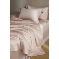 Tollzwood Bettwäsche Set HQ Lyocell 300TC Rosa (2×155×200 +Flat Sheet 260×280 +2×Kissen 40×80)