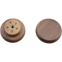 OEM Houten Keukenkast Knop, 40x20mm, Ronde, Houten, Handgrepen, Enkele Gat, Bruin
