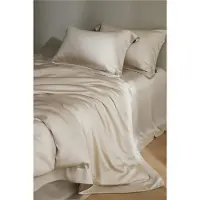 Tollzwood Bettwäsche Set HQ Lyocell 300TC Beige (2×150×200 +Flat Sheet 240×260 +2×Kissen 40×80)