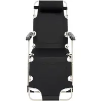 StarTech.com Klappbare Relaxliege - Chaise Longue - Verstellbar in 3 Stufen, Gepolstert, Kohlenstoffstahl + Canvas, Bis 100 kg, Rückenlehne 83 cm - Schwarz