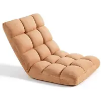 StarTech.com Bodenstuhl - Verstellbarer Bodensessel 14-fach - Relaxsessel mit Rückenlehne - Metallrahmen - Schaumstoffpolsterung & Korallenvlies - Klappbar platzsparend - Braun