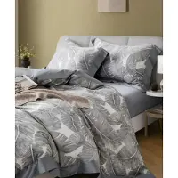 Tollzwood Bettwäsche-Set HQ-Lyocell 300TC – Grau (200×200 + Flat Sheet 240×260 + 2× Kissen 40×80)