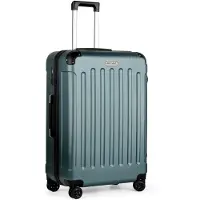 Markenlos Großer Koffer, 28 Zoll Hartschalenreisekoffer, Leichter ABS-Rollkoffer, 4×360°-Rollen, 3-Stelliges Zahlenschloss (Helles Dunkelgrün, 98L)