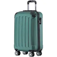 Merkloos Elzusha – Handgepäckkoffer, 38 Liter, mit Zahlenschloss – leichtes Trolley, 54x36x20 cm, Dunkelgrün