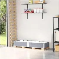 Markenlos Palettenaufsatzrahmen in Grau, 150 x 50 cm aus Kiefernholz