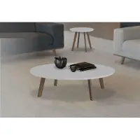 AEA Kleine Runde Couchtische Set Wohnzimmermöbel Echtholz Tische Luxus