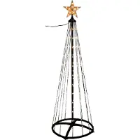 Nampook LED-Weihnachtsbaum 300 cm, 550 LEDs, extra warmweiß, mit Fernbedienung und IP44-Transformator, schwarz, für innen und außen