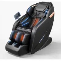 StarTech.com Massagesessel - 3D Schwerelos-Relaxsessel - Ausziehbare Fußstütze - Automatikprogramme - Luftkissen - Heizfunktion für Taille und Beine - Bluetooth-Lautsprecher - Touchscreen