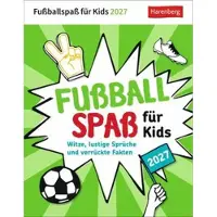 Sonstige Verlage Fußballspaß für Kids Tagesabreißkalender 2027 - Witze, lustige Sprüche und verrückte Fakten