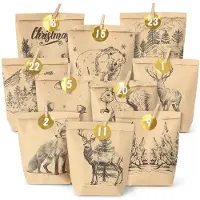 Dripio Adventskalender 2025, 24 Tüten zum Befüllen, schwarz, Cozy Winter