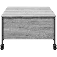 vidaXL Couchtisch mit Rollen Grau Sonoma 91x55x34 cm Holzwerkstoff
