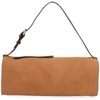 Gave Lux Lux Dames Handtasche aus echtem Wildleder mit Reißverschluss, hergestellt in Italien