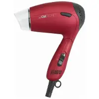Clatronic Haartrockner klappbar | 1200W Reisehaartrockner | 2 Stufen | inkl. Diffusor und Tasche | 110/230V | Raartrockner klein | HTD 3429 rot