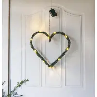 Star Trading LED-Herz 'Line Heart', Tannendekor, ca. 40x38 cm
