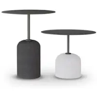 AEA Schwarz weiße Couchtisch Garnitur Luxus 2x Runde Designer Beistelltische Tisch
