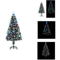 vidaXL Weihnachtsbaum mit Beleuchtung und Ständer 120 cm Glasfaser - Weihnachtsbäume