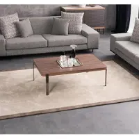 AEA Wohnzimmertisch Beistelltisch Couchtisch Kaffeetisch Edelstahl Holz Gold