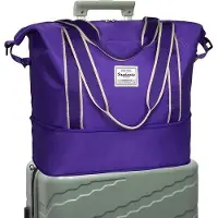Unyqoos Reisetasche & Weekender – erweiterbare Sport‑ und Schultertasche mit wasserdichtem Nassfach & Trolley‑Hülle, Uni, Kliniktasche
