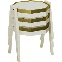 AEA Elegantes Beigefarbene Holz Couchtisch-Set Modern Minimalistisch