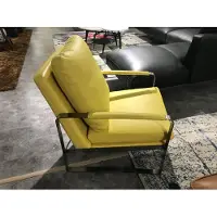 AEA Sessel Design Couch Sofa Relax Gelb Leder Lounge Club Polster 1 Sitzer Luxus