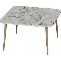 AEA Moderner weißer Holz-Couchtisch im eleganten Design