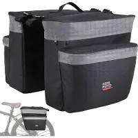 Unyqoos Gepäckträgertasche 30 L – wasserabweisende Fahrradtasche aus 600D Oxford mit PVC-Schicht, Hecktasche für Gepäckträger ≤12 cm, E-Bike, reflektierend