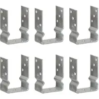 Syfax Pfostenträger 6 Stk. Silbern 10×6×15 cm Verzinkter Stahl