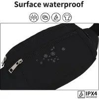 Unyqoos Gürteltasche wasserdicht Dunkelblau – mittel, Nylon/Polyester, verstellbarer Gürtel 80–125 cm, großes Handyfach, auch als Schultertasche für Outdoor
