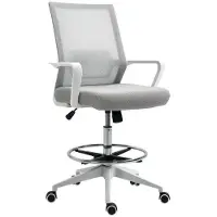 StarTech.com Bürostuhl - Hoher Sitz - Holzgestell - Gepolsterte Sitz- und Rückenfläche - Feste Sitzhöhe - Zum Selbstmontieren - 64 x 59 x 104–124 cm - Armeegrün