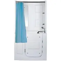 Xl Moebel Gmbh Dusch-Badekombination Duschbadewanne Multifunktionswanne Kombiwanne 110x68 cm