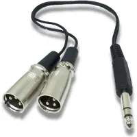 System-S Audio Y Kabel 30 cm AUX 6,35 mm TRS Stecker zu 2x XLR 3 polig Stecker |