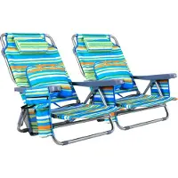 StarTech.com Aluminium Strandstuhl - Klappbarer niedriger Strandstuhl 2er Set - 5-fach verstellbare Rückenlehne - Bis 140 kg - Ca. 65 x 65 x 78 cm - Für Erwachsene - Grün