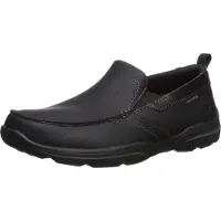 SKECHERS Herrenschuhe, Relaxed Fit: Harper, Forde Slipper, Schwarz, 7.5 X-Wide