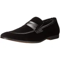 Steve madden Herren Halbmond Slipper, Black Velvet, 45 EU