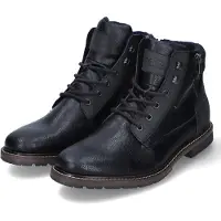 Rieker Schnürboots Herren Kunstleder Schwarz Größe: 44