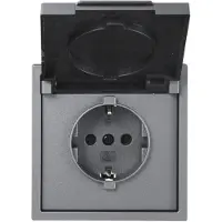 McPower Schutzkontakt-Steckdose Shallow 250V/16A UP IP44 Steckanschluss