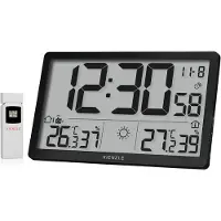 KIENZLE Jumbo NEO LCD Wetter-Wanduhr schwarz
