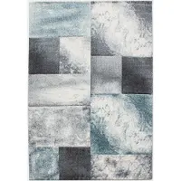 Ayyildiz Teppiche Teppich TEPPICHE "Hawaii 1710, auch als Läufer", blau, B:280cm H:13mm L:370cm, Kunstfaser, Teppiche, Teppich, handgearbeiteter Konturenschnitt, Kurzflor, Wohnzimmer