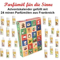 GKA XL Advent Kalender mit 24 verschiedenen reinen Parfümölen aus Frankreich Adventskalender Parfüm für Damen und Herren