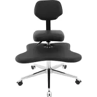 StarTech.com Ergonomischer Bürostuhl - Drehstuhl - Höhenverstellbar - 360° Drehbar - 150 kg Tragkraft - 5 Rollen mit Bremsen - Kunstleder, Metallrahmen - Mit Rückenlehne - Schwarz