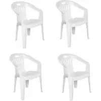 Dmora - 4er Set Gartenstühle Bisceglie, Gartensitz, Für drinnen und draußen, Mit