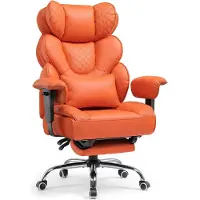 StarTech.com Ergonomischer Gaming- und Bürostuhl - CH910 - Höhenverstellbar - Lordosenstütze - Ausziehbare Fußstütze - 360° drehbar mit Rollen - Bis 180 kg - Orange