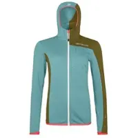 Ortovox Damen Fleece Light Grid Hooded ice waterfall - M