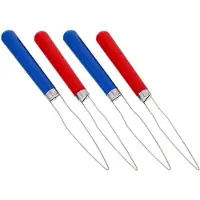 Markenlos 4 Knopfhaken mit Komfortgriff für das einfache Schließen von Hemd- und Hosenknöpfen, ideal für Senioren und Reisen