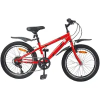 vidaXL Kinderfahrrad 20 Zoll 6-Geschwindigkeit für 6-11 Jahre alt Rot