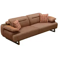 Xl Moebel Gmbh Braune Polstercouch Wohnzimmer Designer 3-Sitzer Sofa Stoffcouchen