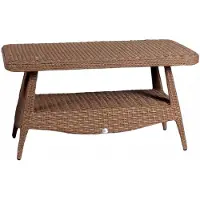 AEA Couchtisch Luxus Kaffeetisch Sofatisch Beistelltisch Hochwertig Rattan Braun