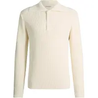 JOOP! Troyer JOOP JEANS "Haspit", Herren, Gr. XXL, weiß (natural), Strick, Obermaterial: 100% Baumwolle, clean, unifarben, regular fit normal, Rippbündchen, Pullover Troyer, mit Knopfleiste